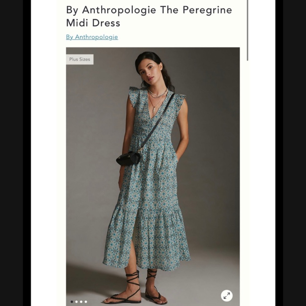 By Anthropologie the Peregrine Midi Dress